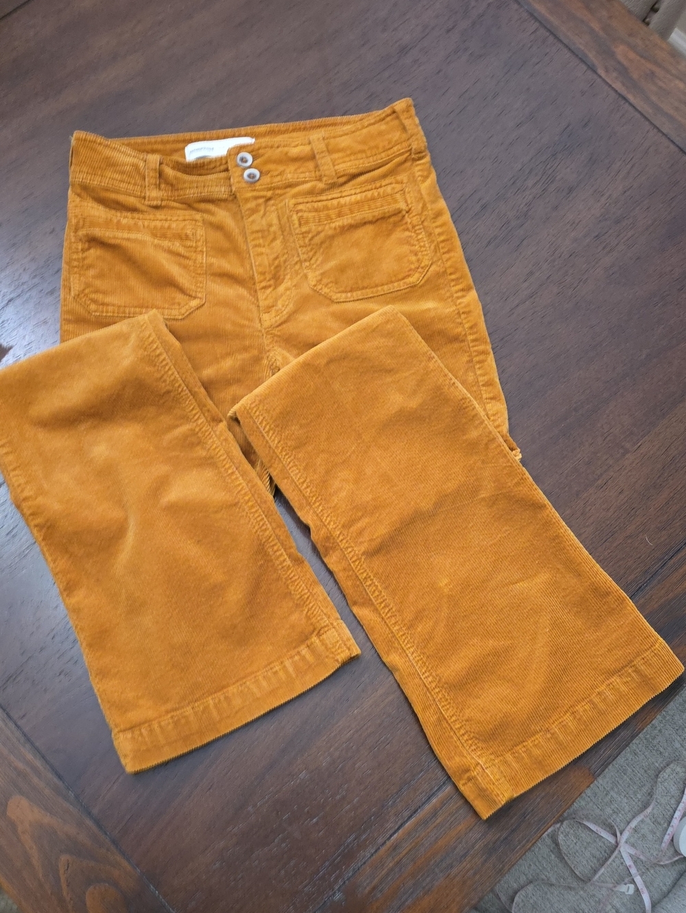 Anthropologie Corduroy Flare Pants - Golden Mustard. Size 25 Bootcut.